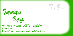 tamas veg business card